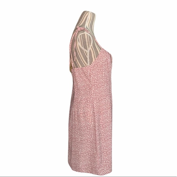 Allover Print Tie Shoulder Knot Front Slip Dress - Picture 3 of 11